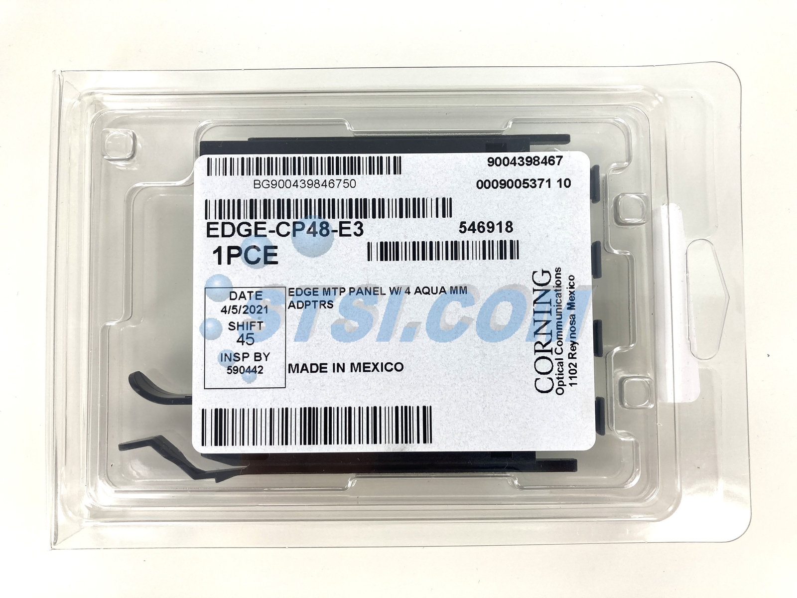 Corning EDGE MTP Adapter Panel, 48 F, 50um Multimode OM3/OM4 EDGE-CP48-E3 ~STSI