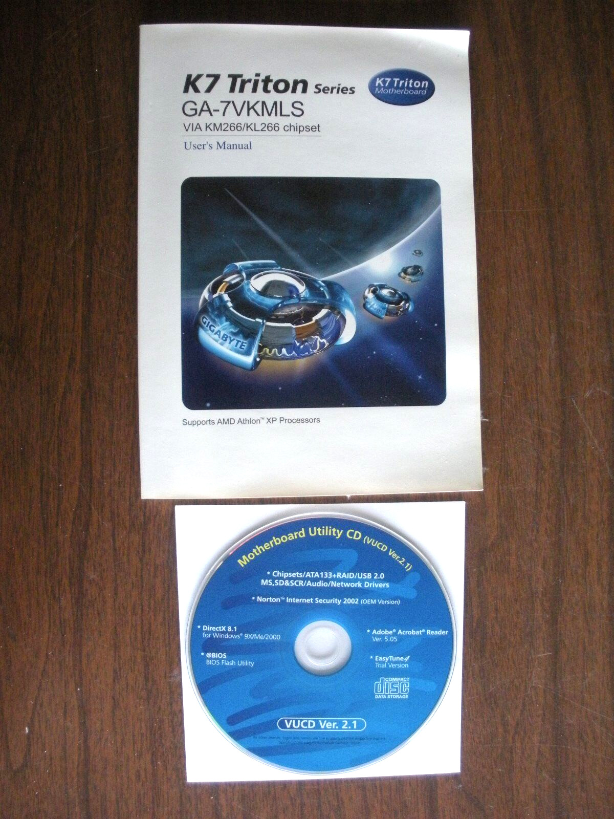 NEW Jetway V6DP or Triton K7 GA-7VKMLS Via KM266 KL266 Chipset Driver Manual CD