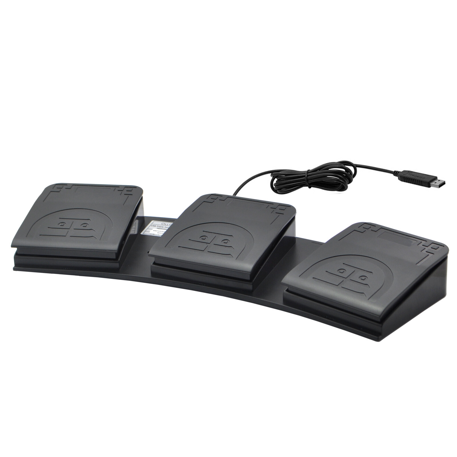 Triple USB Foot Pedal Gaming Control Programmable MIDI Macro Command Action HID
