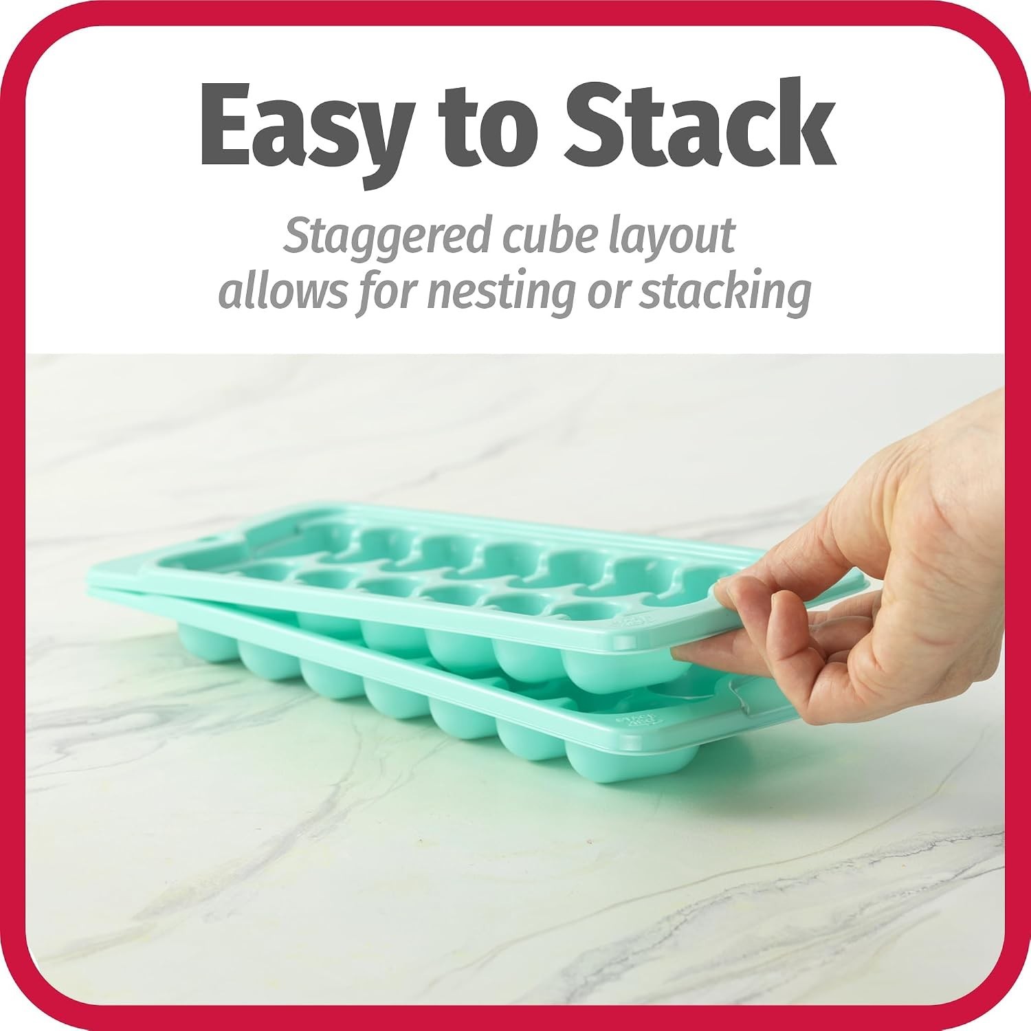 Versatile Quick-Release Ice Cube Trays - Fits Narrow Bottles, 28 Cubes Total