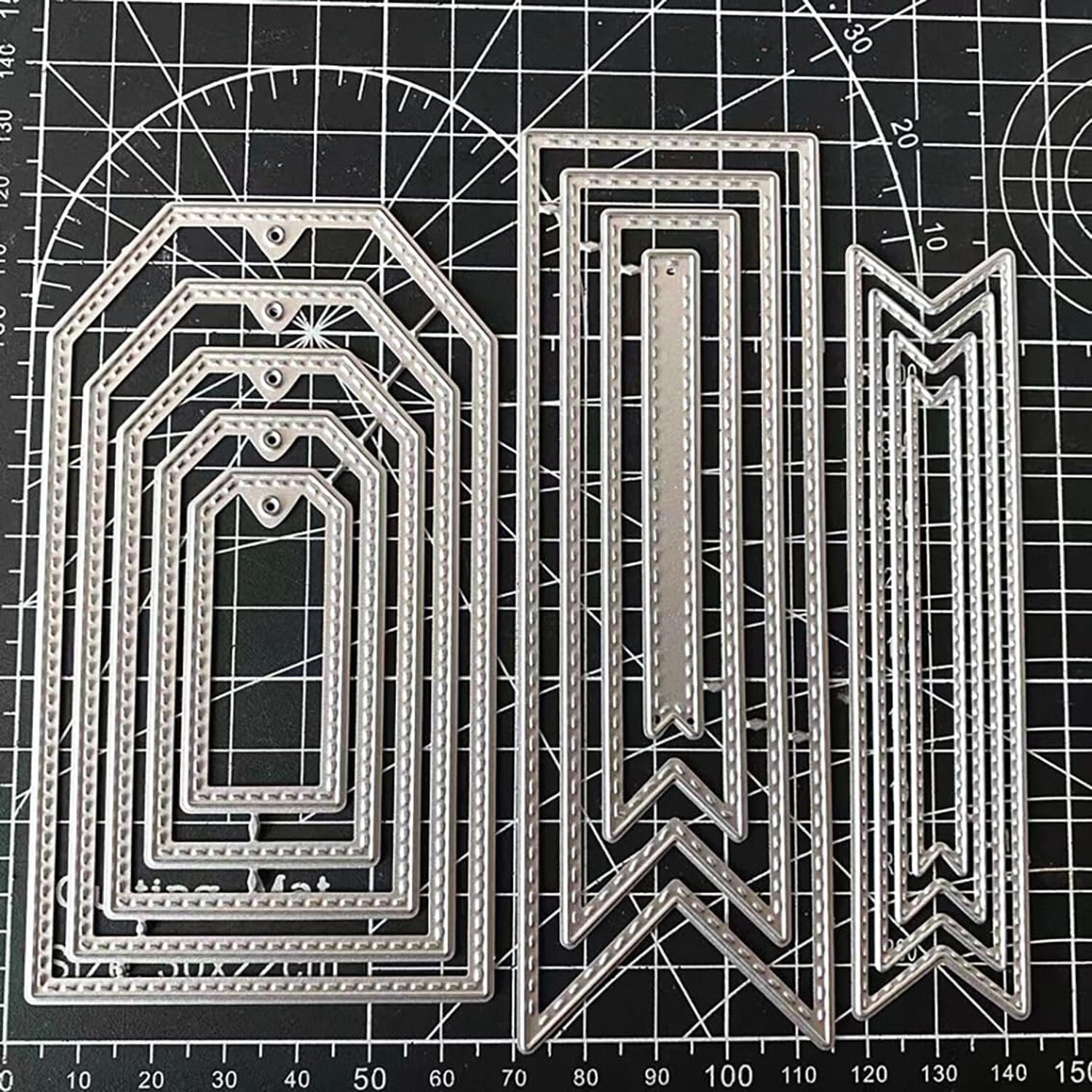 Tag Banner Flag Metal Die Cuts Bookmark Cutting Dies Stencils for DIY Scrapbo...