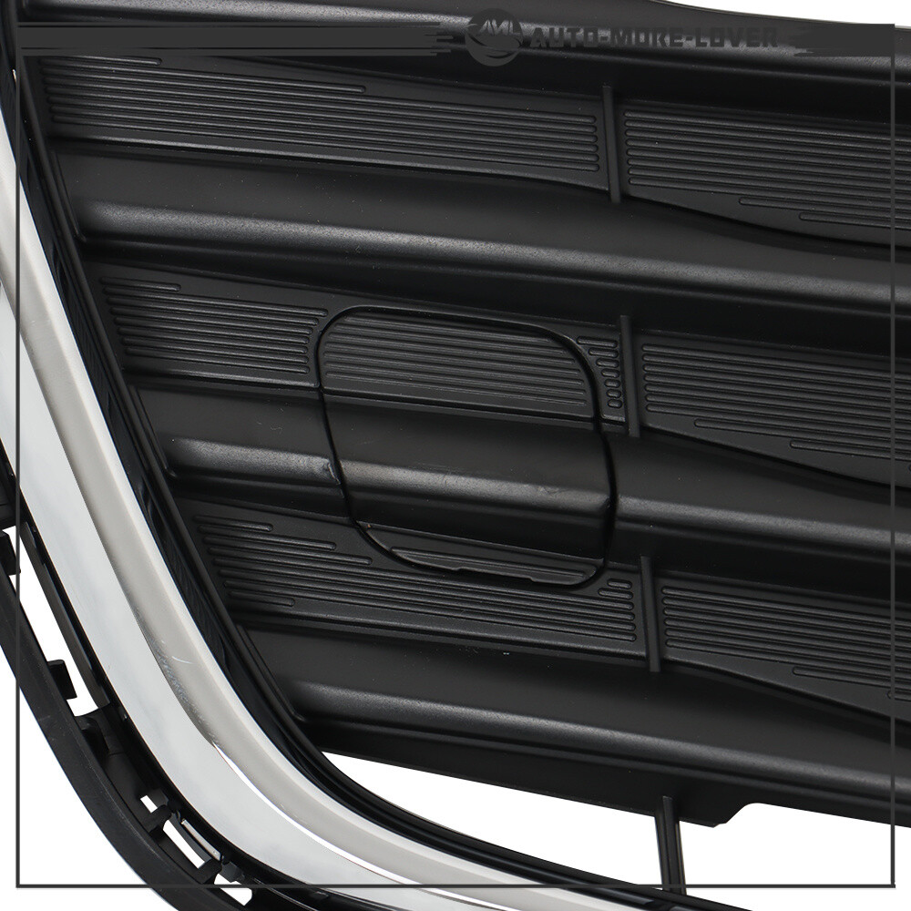For Chevrolet Trax 2017-2021 Front Upper and Lower Grille Set Black Chrome 2PCS