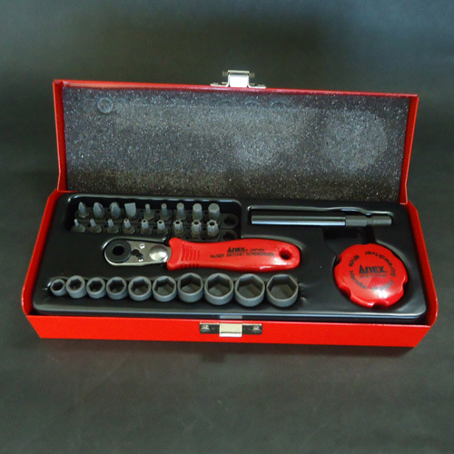 ANEX Compact Bit Ratchet Screwdriver SET 525-28B Made in Japan