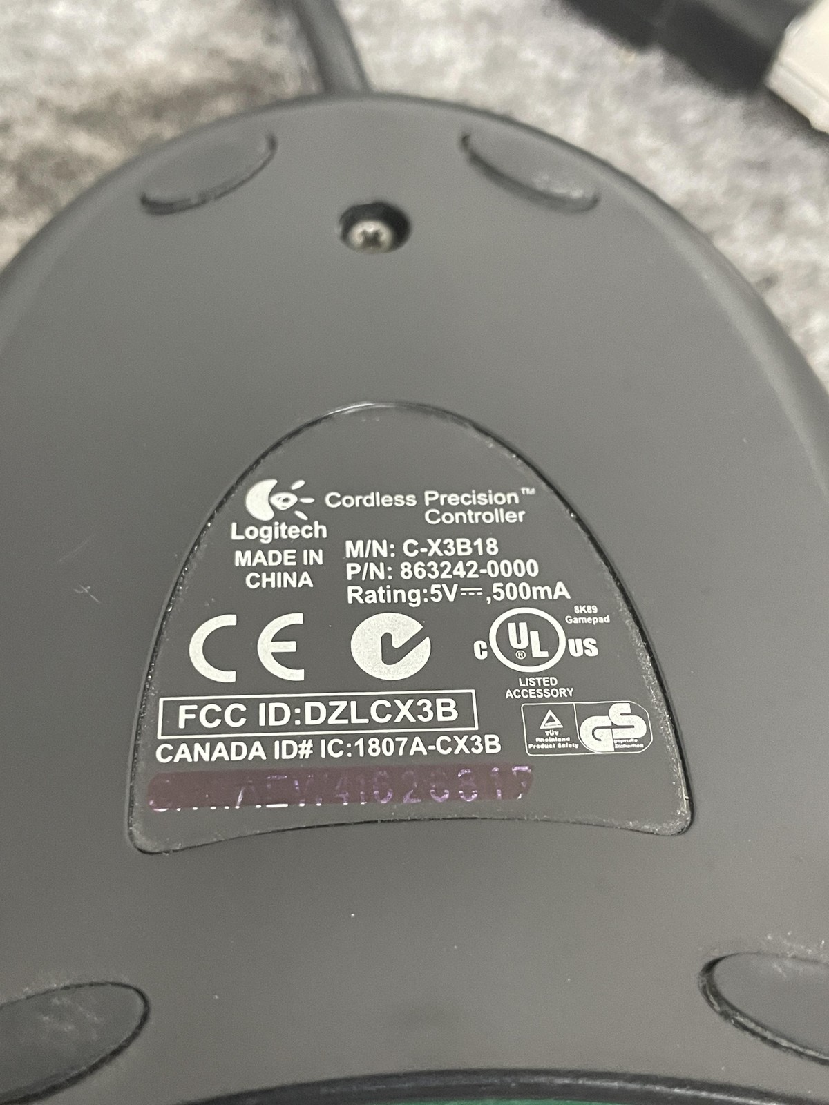 Logitech Cordless Precision Controller Receiver Xbox Original USB Replacement Ad