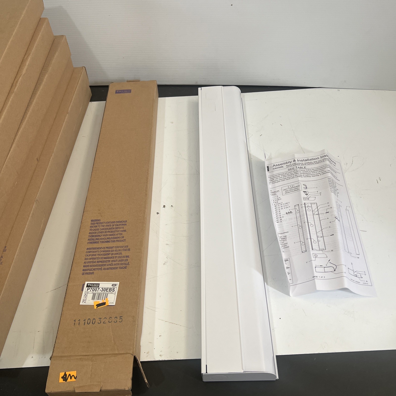 Progress Lighting 24” 4” Wide LED White Modern Linear Undercabiet Light Fixture