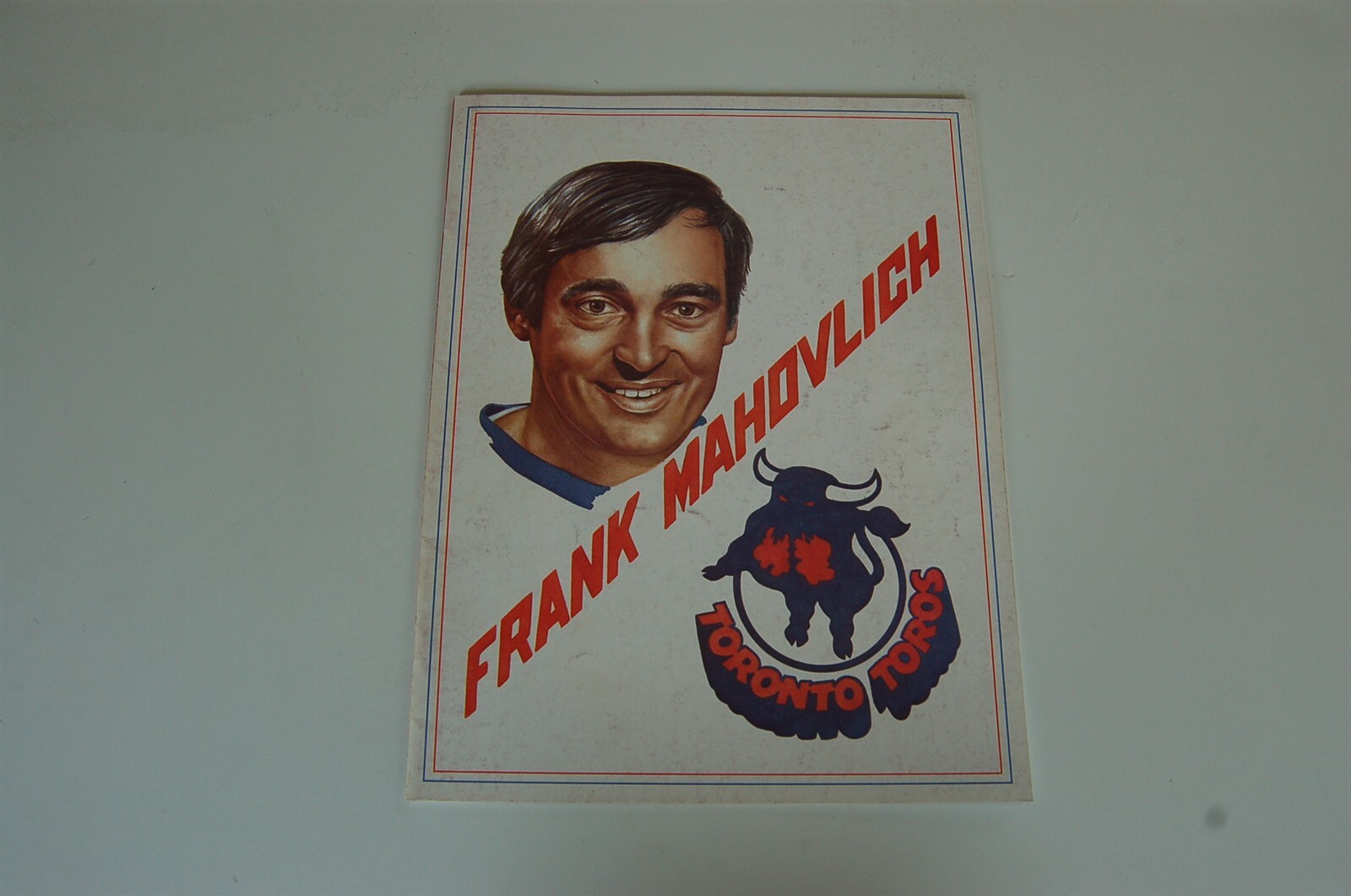 1975-76 Indianapolis Racers - Toronto WHA Hockey Program Frank Mahovlich Cover