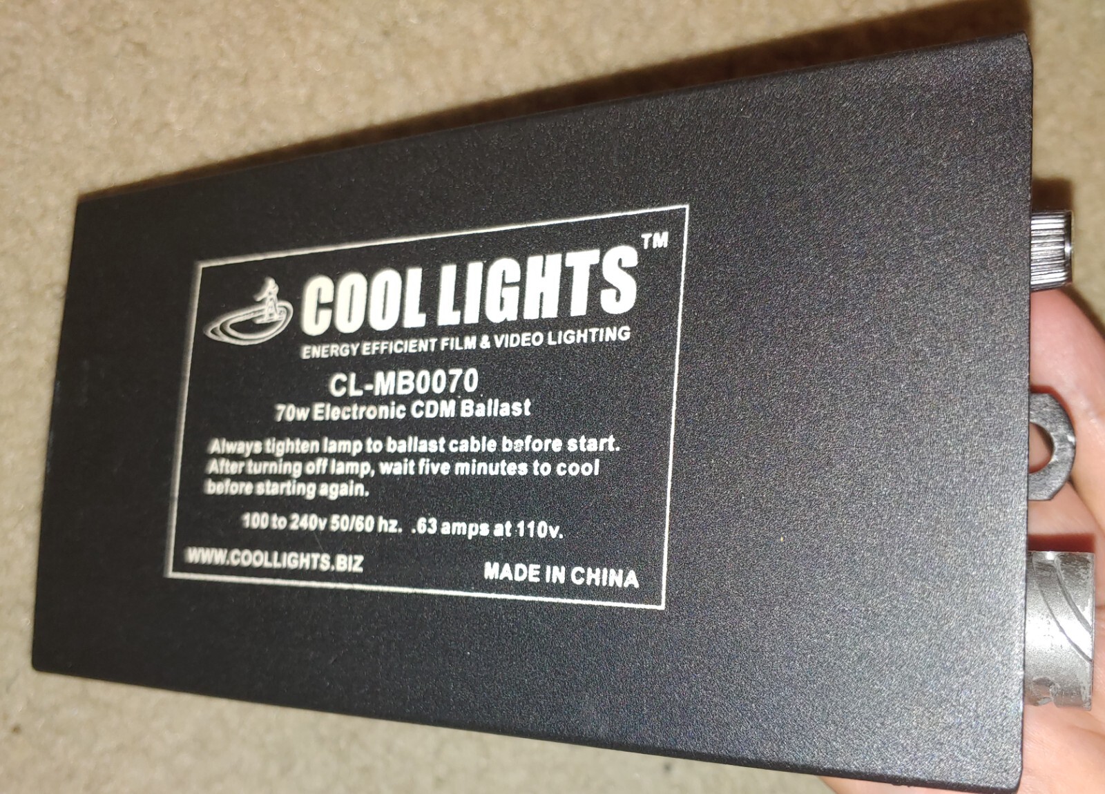 Cool Lights CL-MB0070 70w Electronic CDM Ballast - OPEN BOX