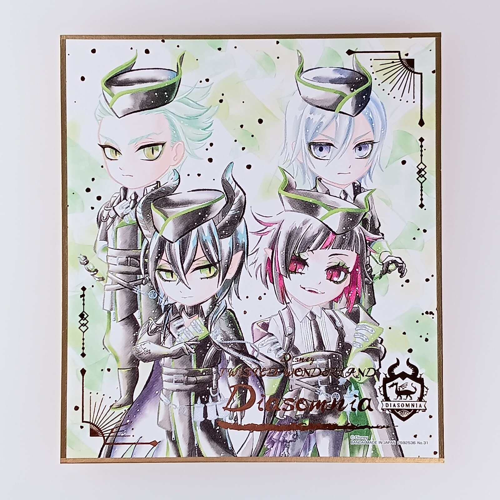 Diasomnia Disney Twisted-Wonderland Shikishi Art Board with Gold Foil Stamping