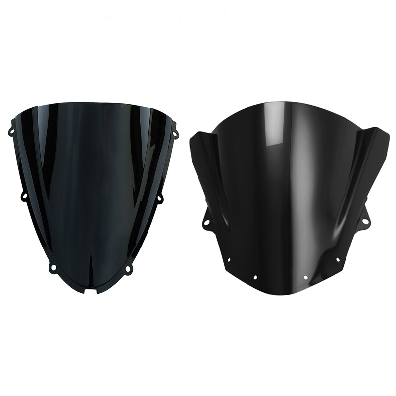Dual Bubble Windscreen Windshield Fit For Kawasaki Ninja ZX6R 2005-08 2009-2018