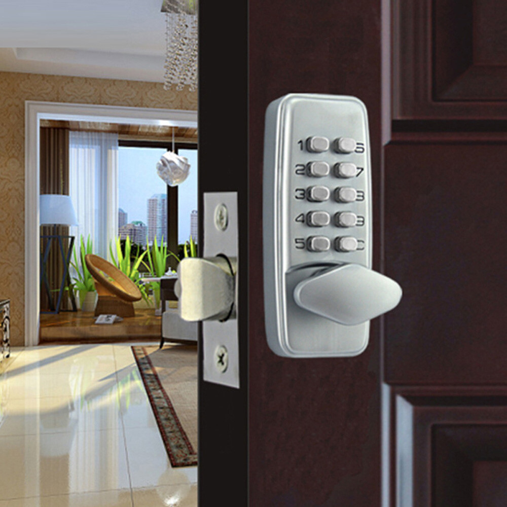 Digital Mechanical Door Lock Keyless Entry Exterior Combination Code Waterproof