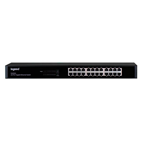 Legrand Da2524 24-Port Gigabit Ethernet Switch Rack Mount Gangable black SEALED