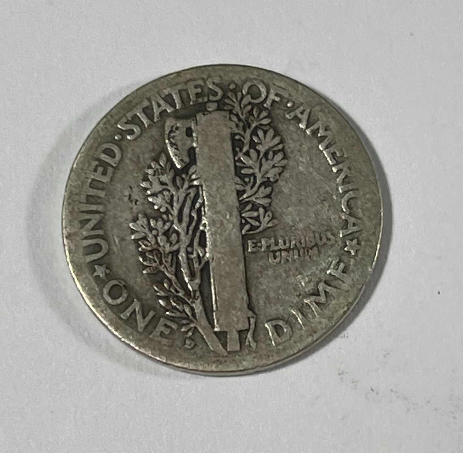 1921-D Mercury 10C (#20064) Full date VG