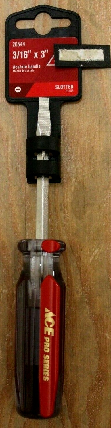 20544AHT 3 in. Slotted 3/16 Screwdriver Steel Black 1 pc.