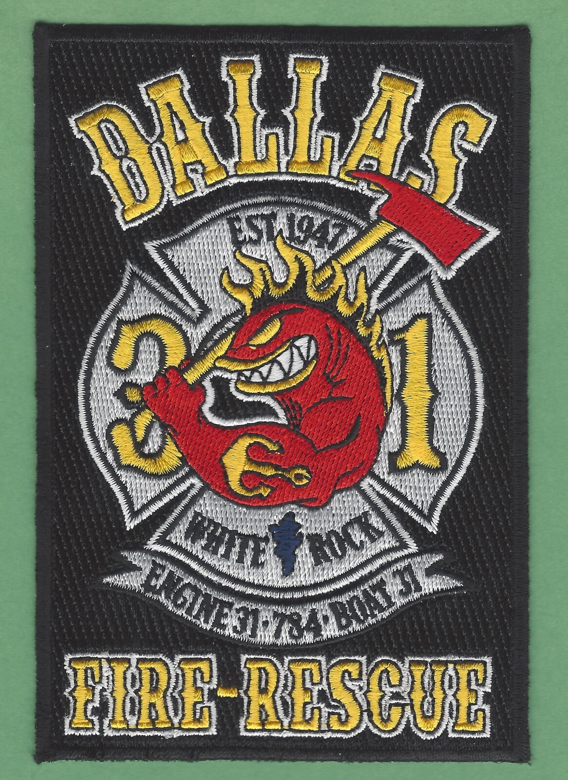 DALLAS TEXAS STATION 1 COMPANY FIRE PATCH WHITE ROCK