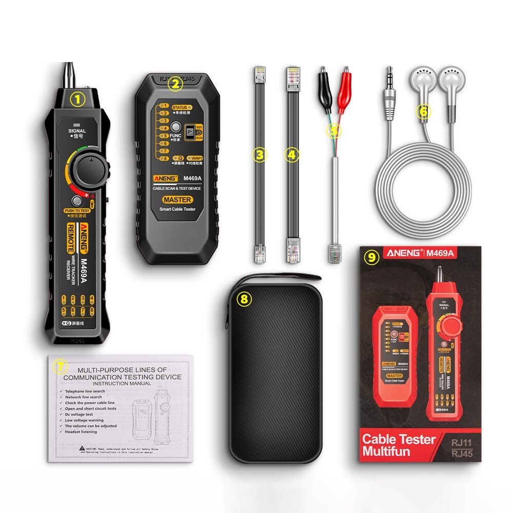 ZoeRax Wire Tester RJ45 RJ11 Cable Tracker Line Finder Wire Tracker Ethernet LAN