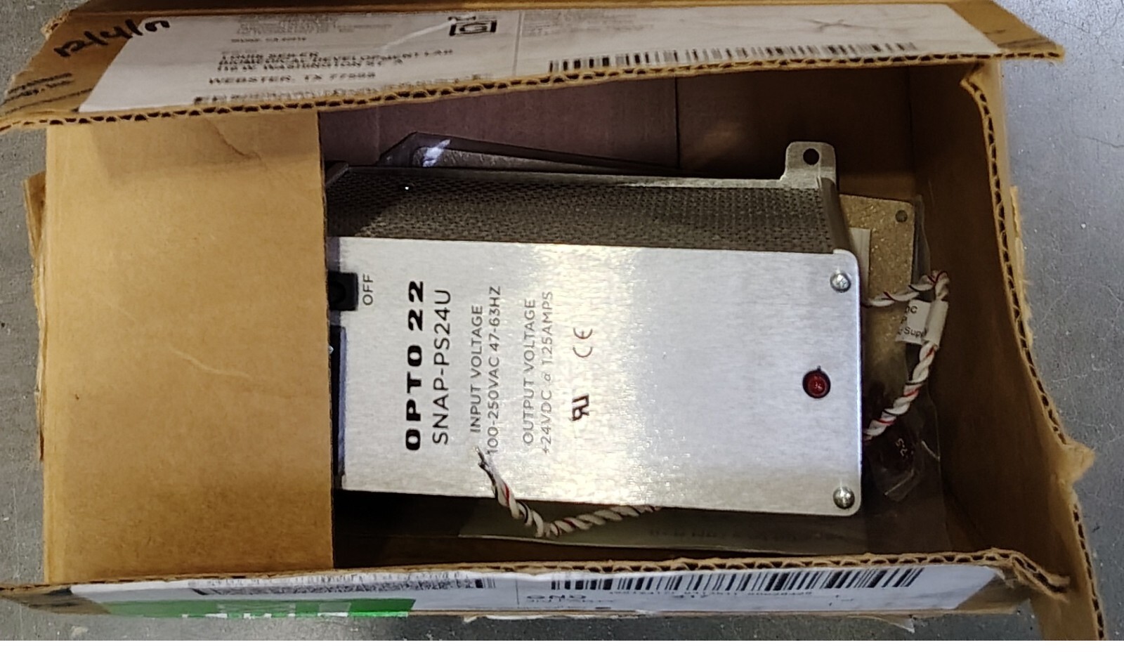 SNAP-PS24U OPTO-22 Power Supply Input 100-250 VAC Output +24VDC