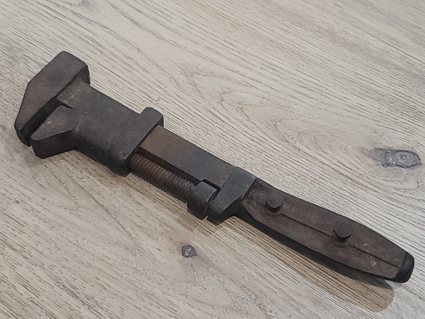 antique  12” Adjustable Monkey Wrench READ !!!