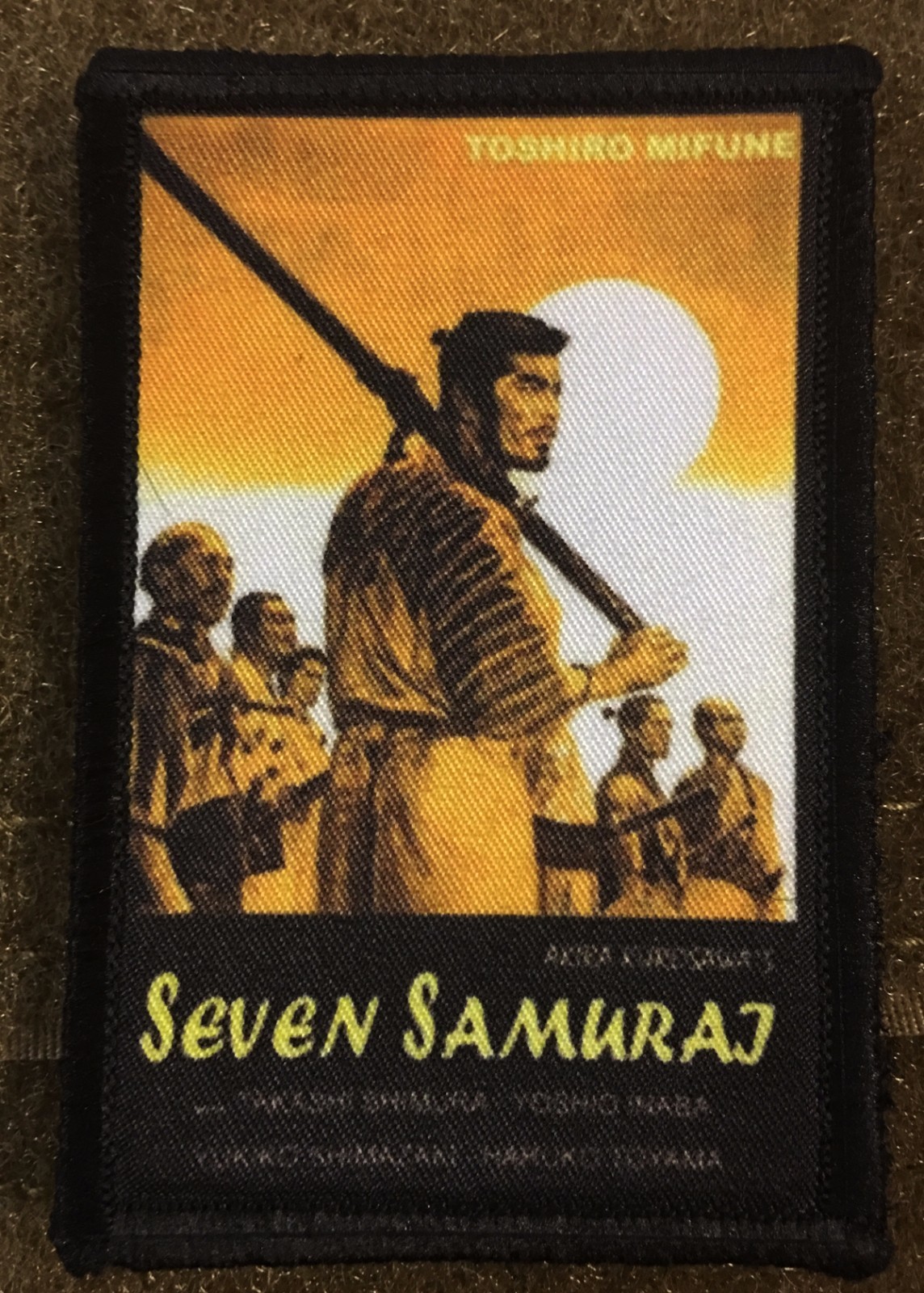 Seven Samurai Movie Morale Patch Military Tactical Army Flag USA Hook Badge