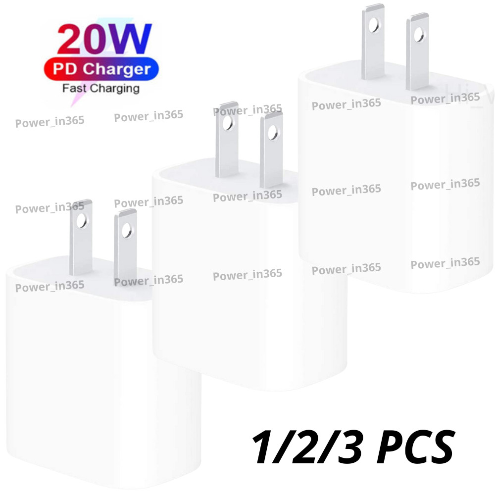 PD Fast Charger Block Type C 20W Wall Power Adapter Cube For iPhone 14 13 12 11