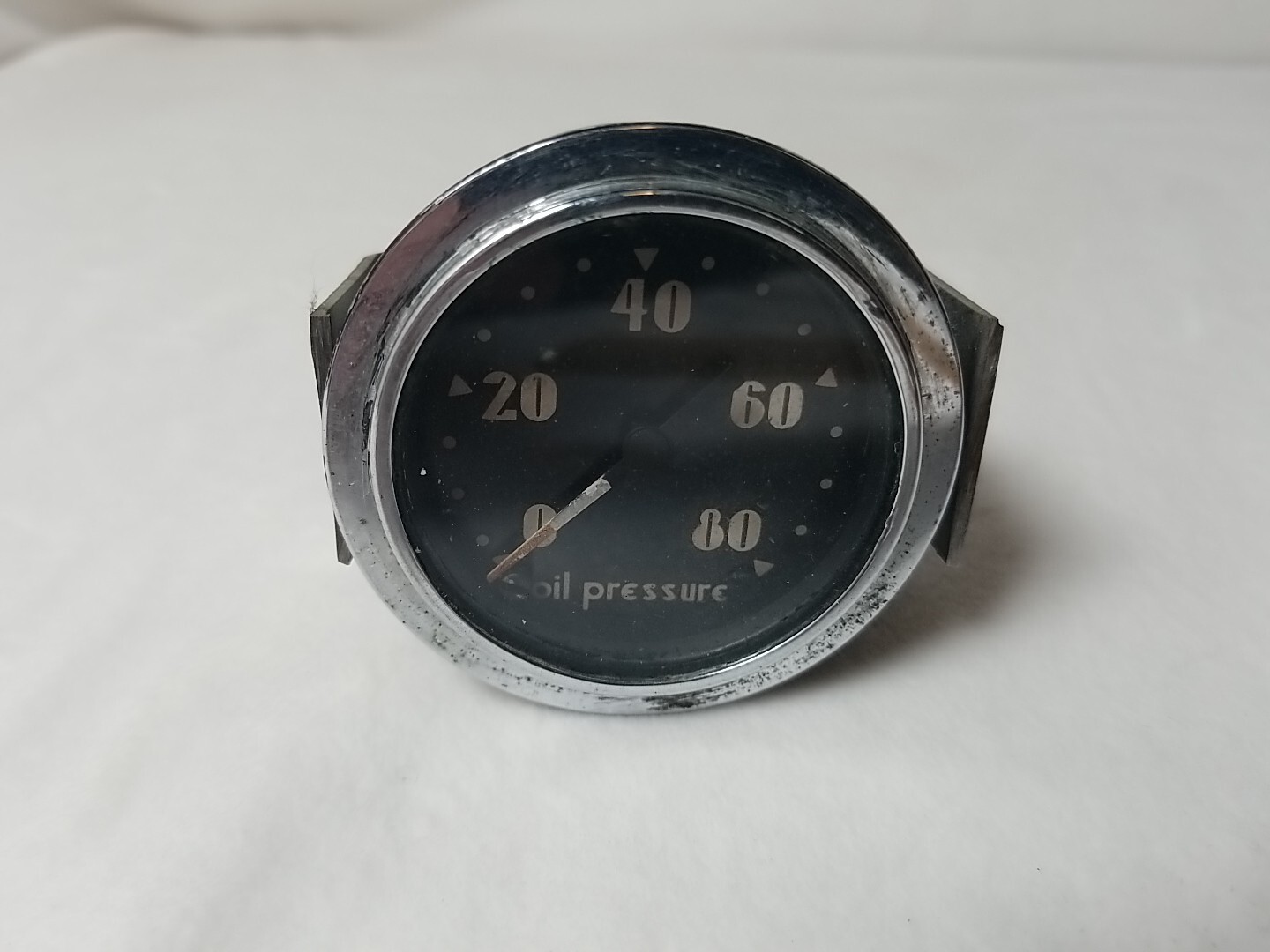 Vintage Aircraft Aviation Gauge Used As Is Untested Oil Pressure 0 - 80 PSI