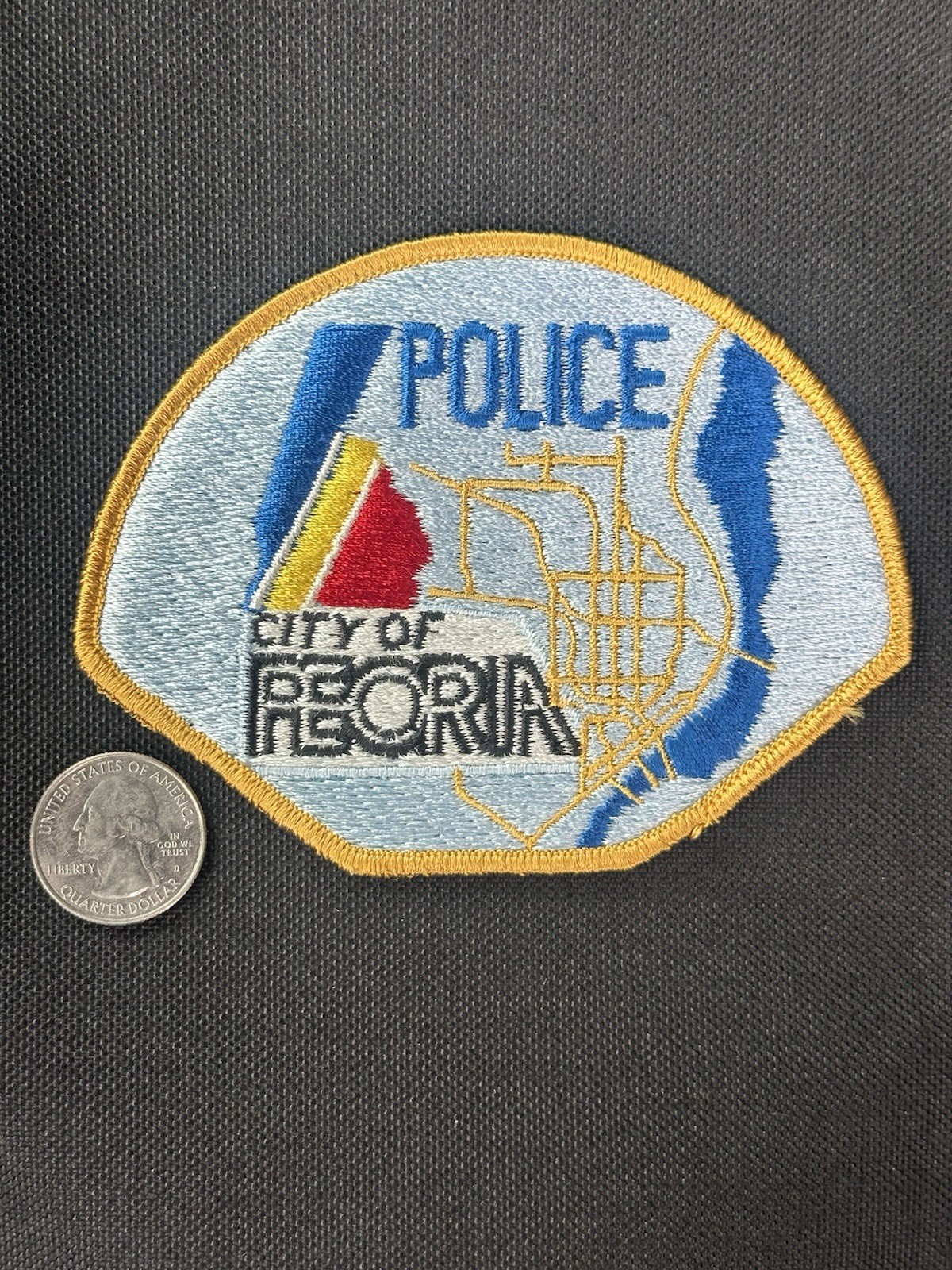 RARE STYLE! City Of Peoria Illinois Police Patch - New Condition