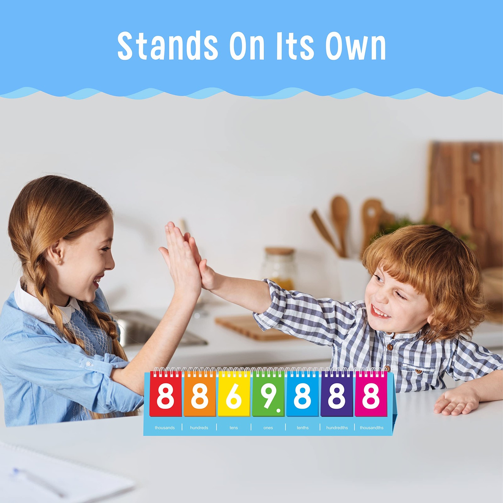 SpriteGru Freestanding Place Value Flip Chart, Double Side with Whole Numbers...