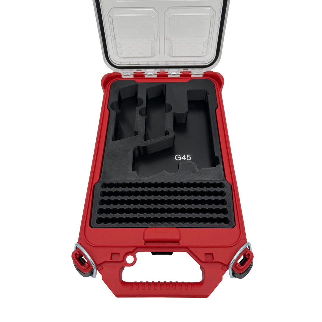Glock 45 Insert for Milwaukee Packout – Holds 2 Mags + 95 Rounds
