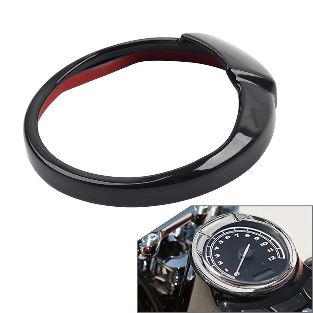 5" Gauge Visor Ring Speedometer Cover Black For Harley Road King Dyna Softail