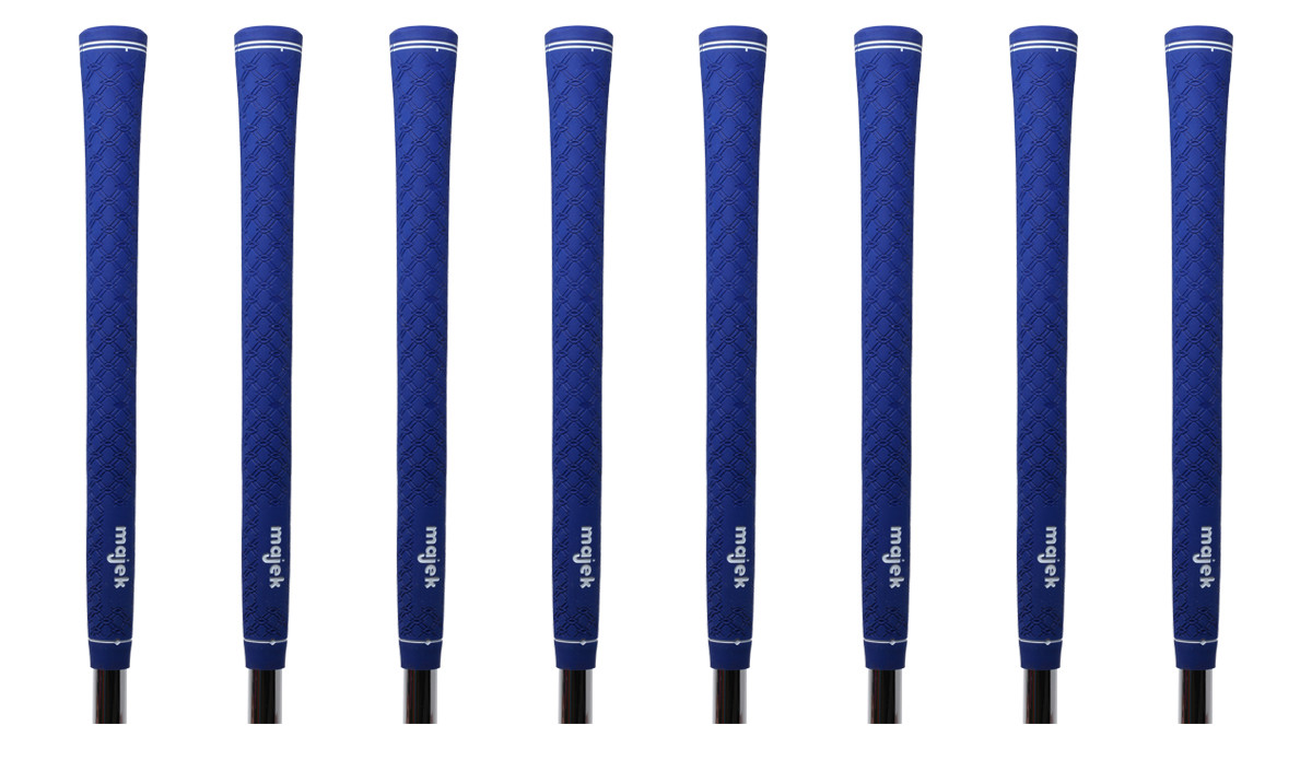New 8 Piece Majek Tour Pro Velvet Blue Standard Size Round Mens Golf Grips