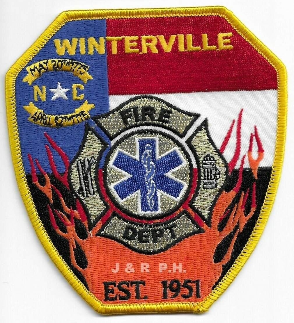 Winterville - E.M.S.  Fire Dept., North Carolina  (4" x 4.5" size)  fire patch