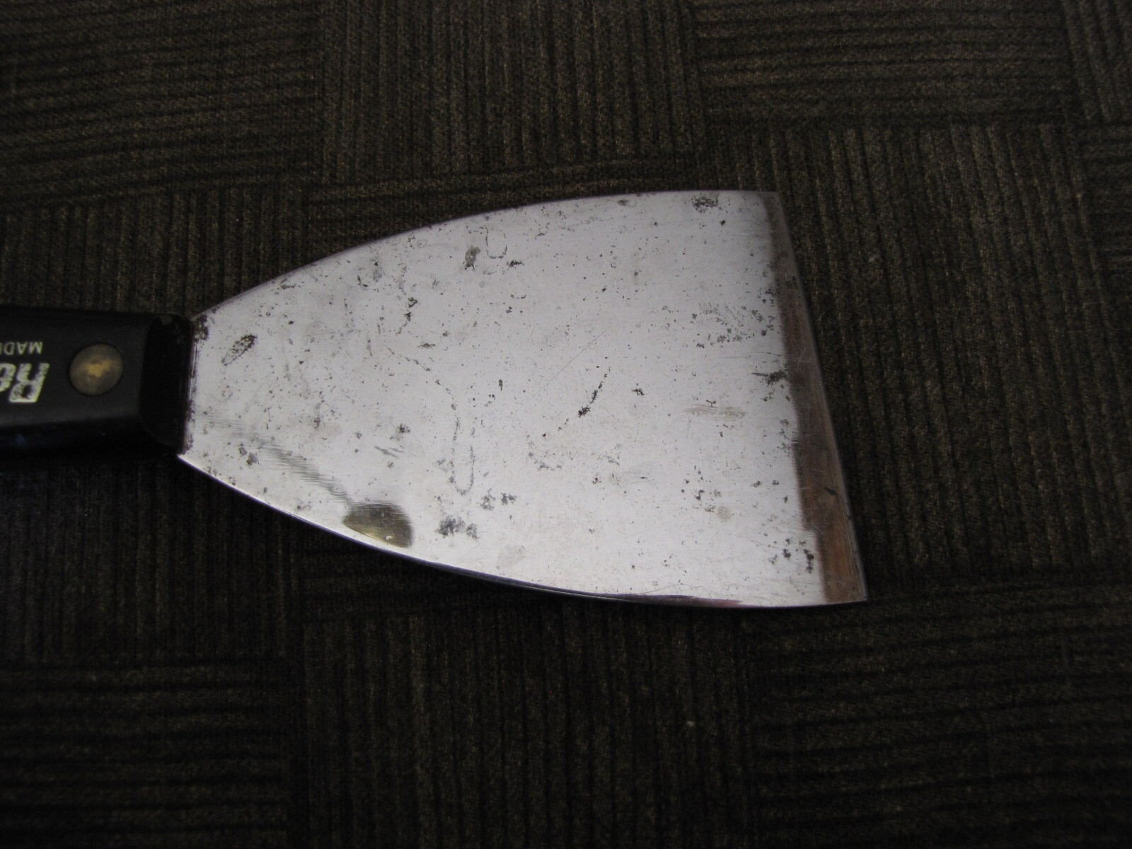 RED DEVIL Broad Knife / Scraper 3" Stiff Slant Blade With Nail Set Handle - USA