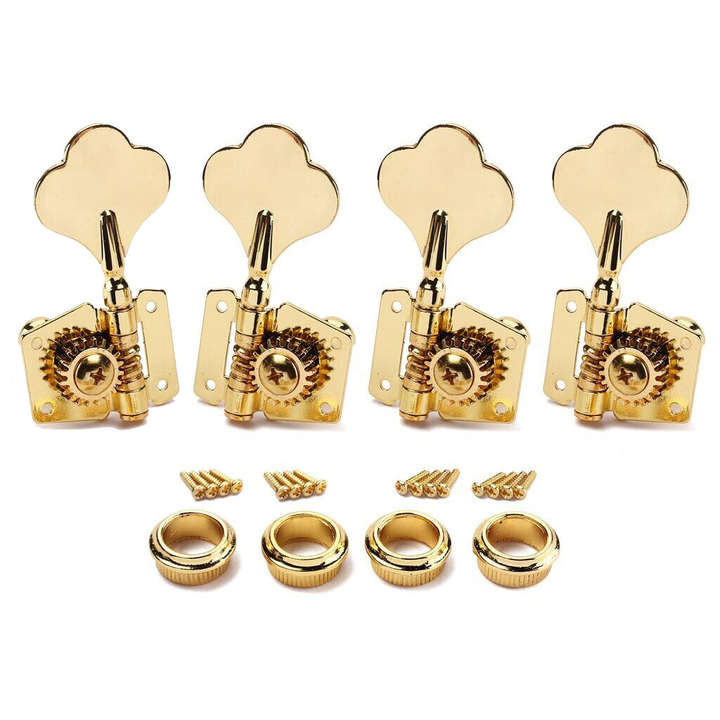 for Musicman Bass Guitar Tuning Pegs Tuner Machine Heads Open Gear Set 1L3R Gold