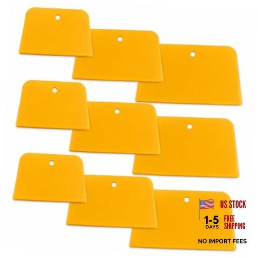 9-Piece Body Filler Spreader Set - 4", 5", 6" Plastic Automotive Spreaders