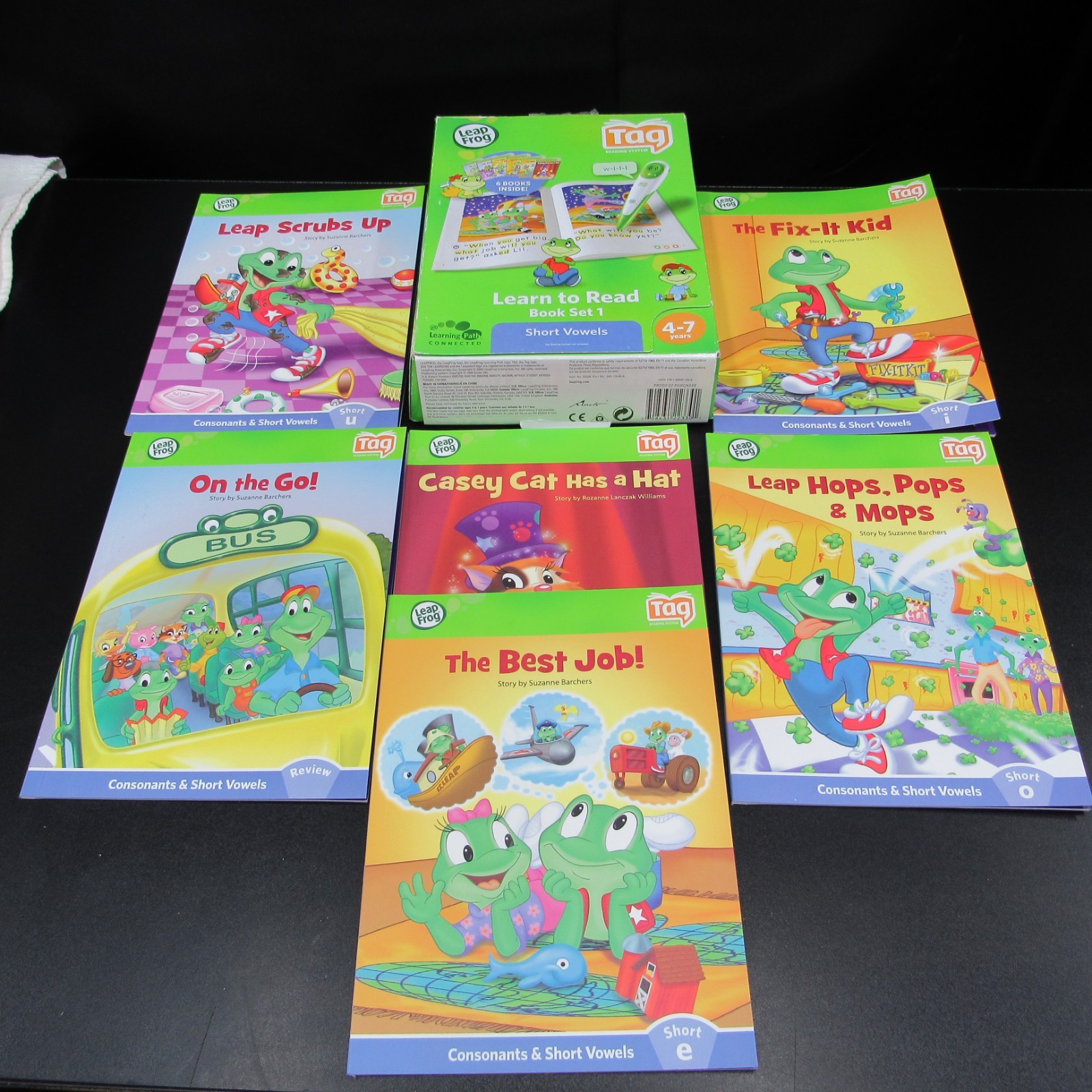 leapfrog tag leap reader learn to read book set 1: short vowels/6 books