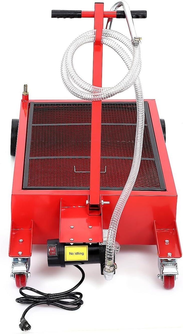 20 Gallon Electric Oil Drain Pan with Pump & Hose Low Profile Oil Drain Cart