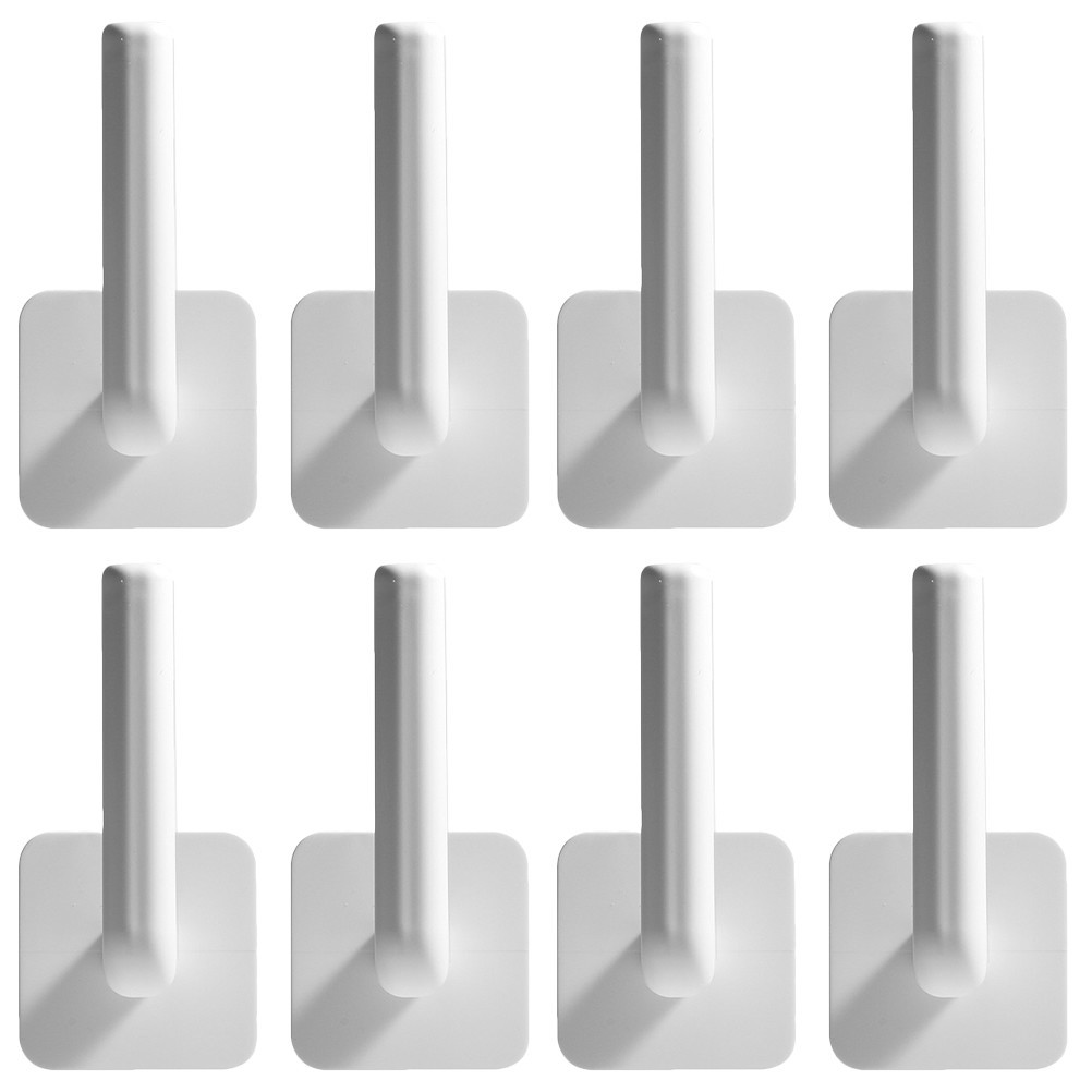 8 Pcs Sticker Hooks for Hanging Plastic Sticky Adhesive Towel Removable