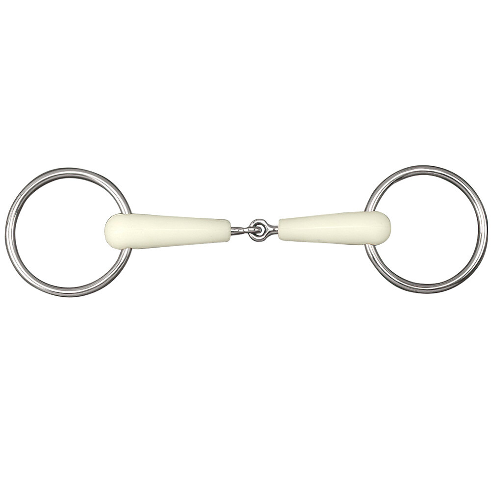 HAPPY MTH Equestrian Horse Stainless Steel Soft Flexible Jointed Loose Ring