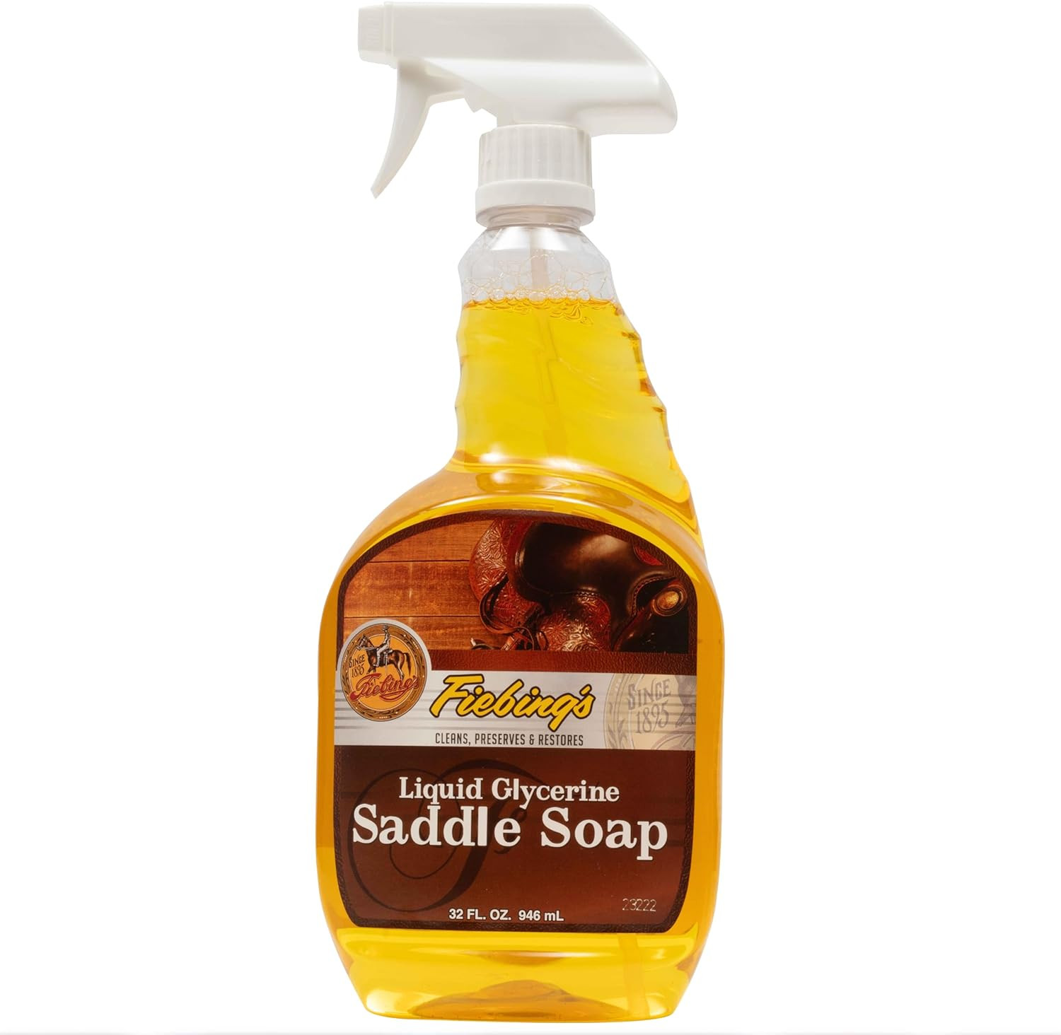 Liquid Glycerine Saddle Soap for Leather (32 Oz) - Smooth Leather Cleaner & Cond