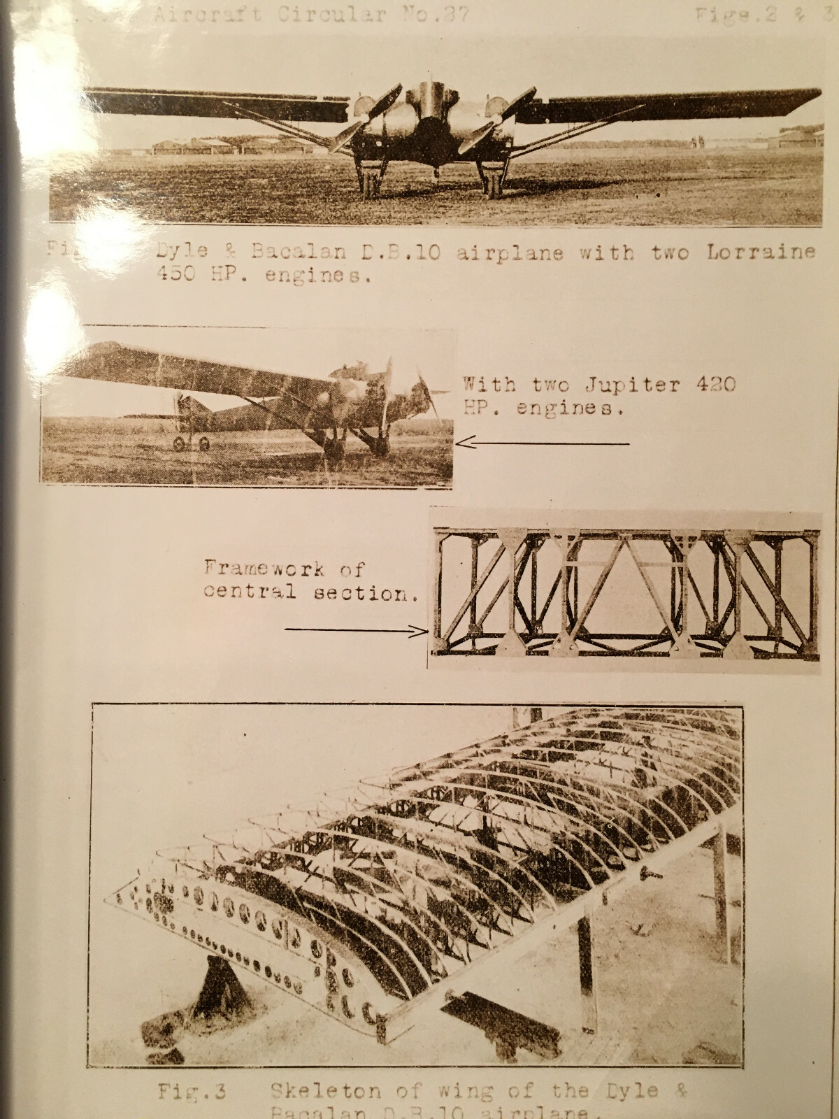 Original 1927 Dyle et Bacalan DB-10 Night Bomber Circular booklet