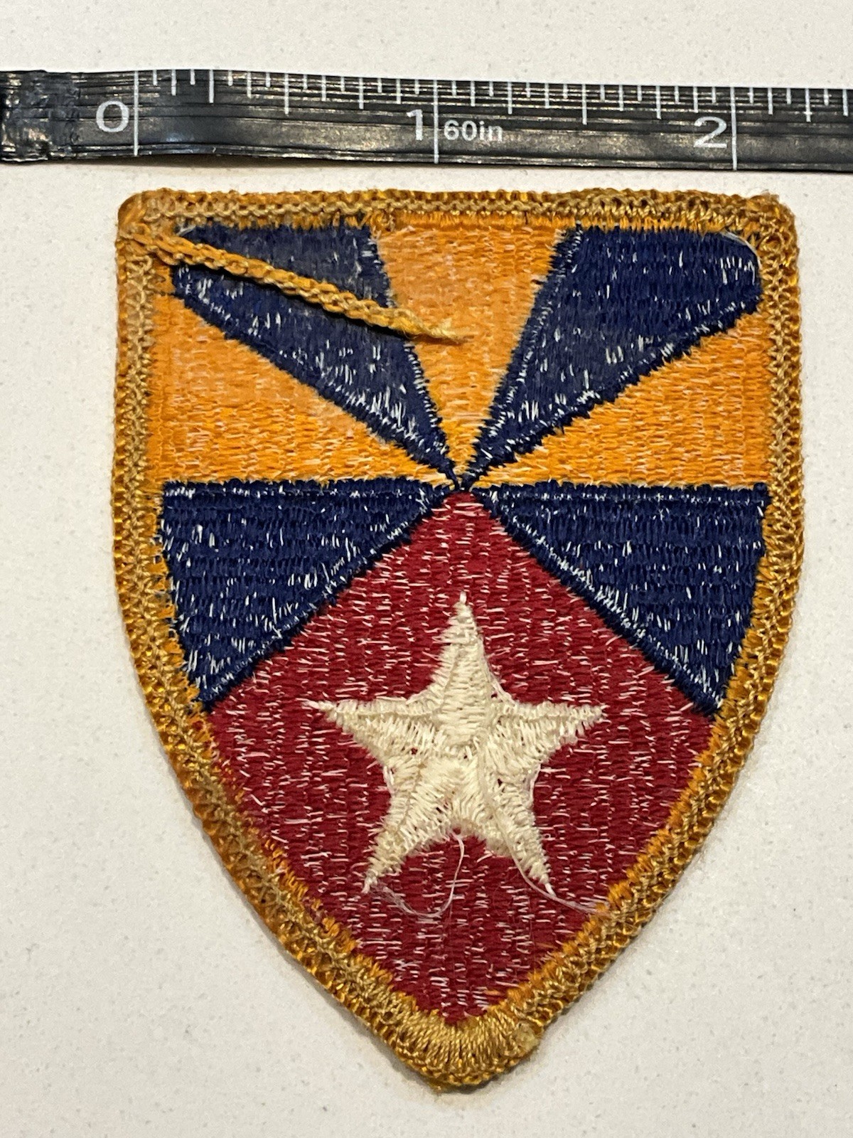 Vietnam Era U.S. Army 7th Field Support Command Full Color Merrow Edges Patch