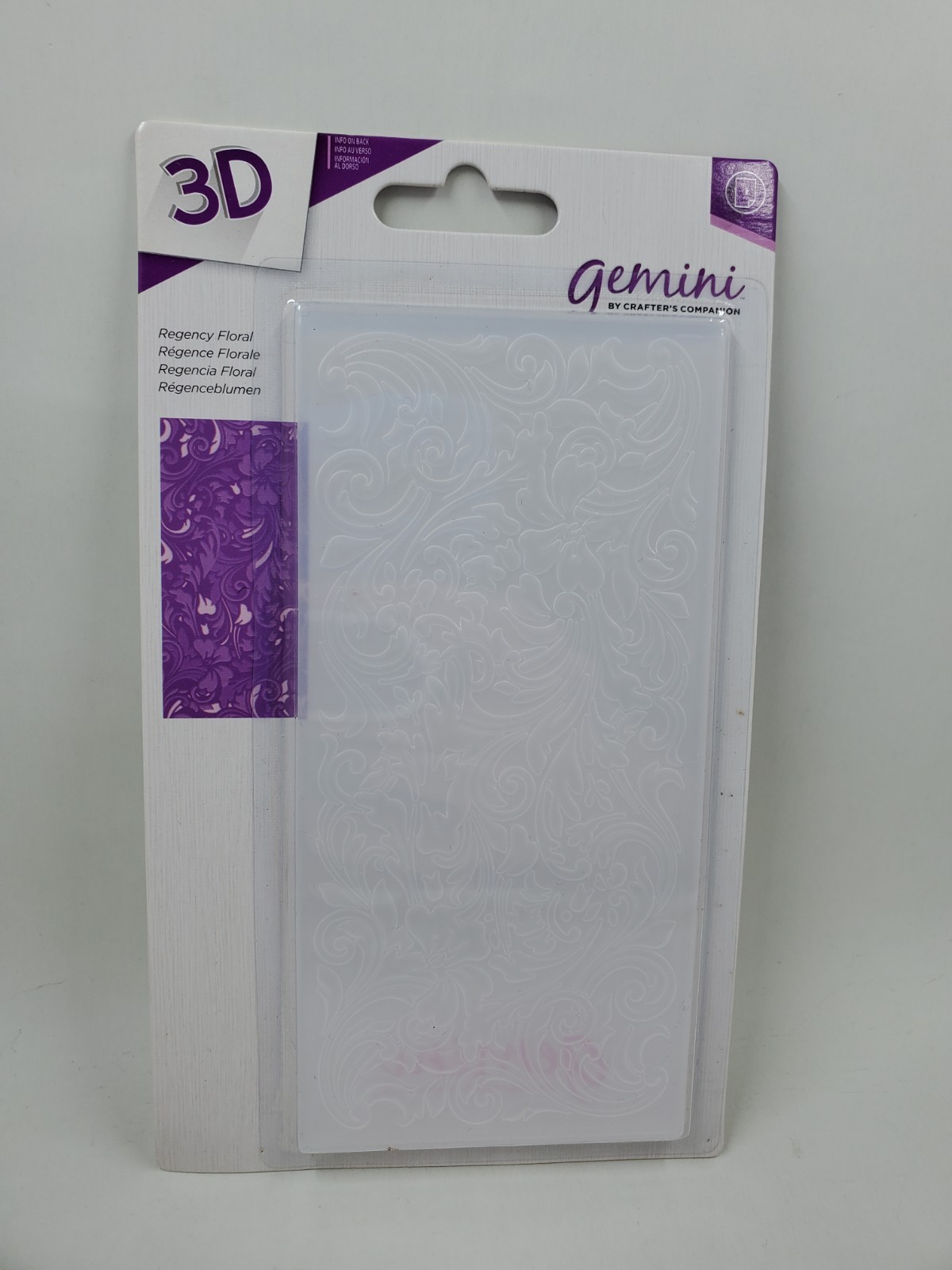 CC2 Crafters Companion Gemini Regency Floral 3D Embossing Folder 2.75" X 5.75"