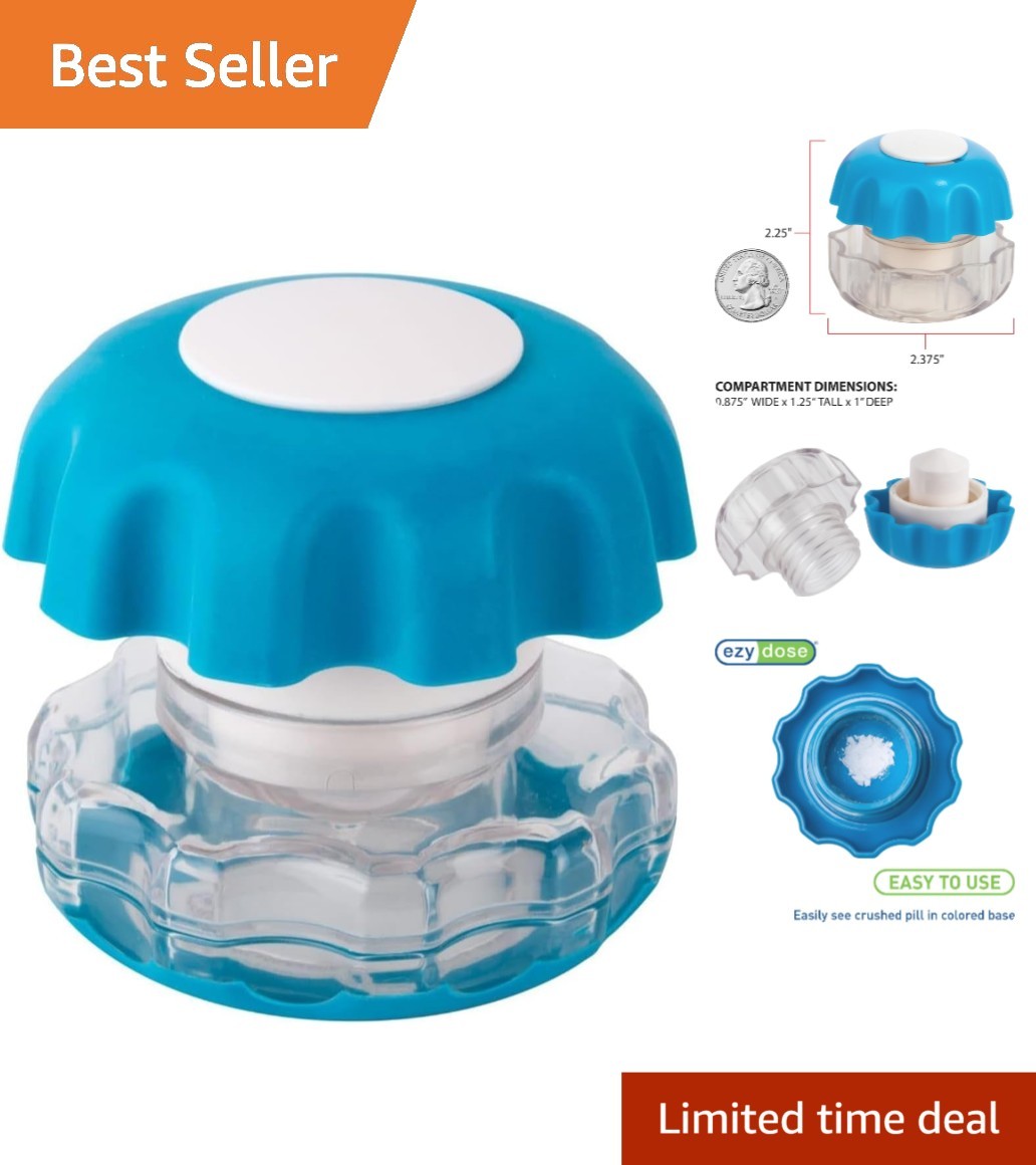 Ergonomic Pill Grinder for Effortless Medication Management - Travel Friendly