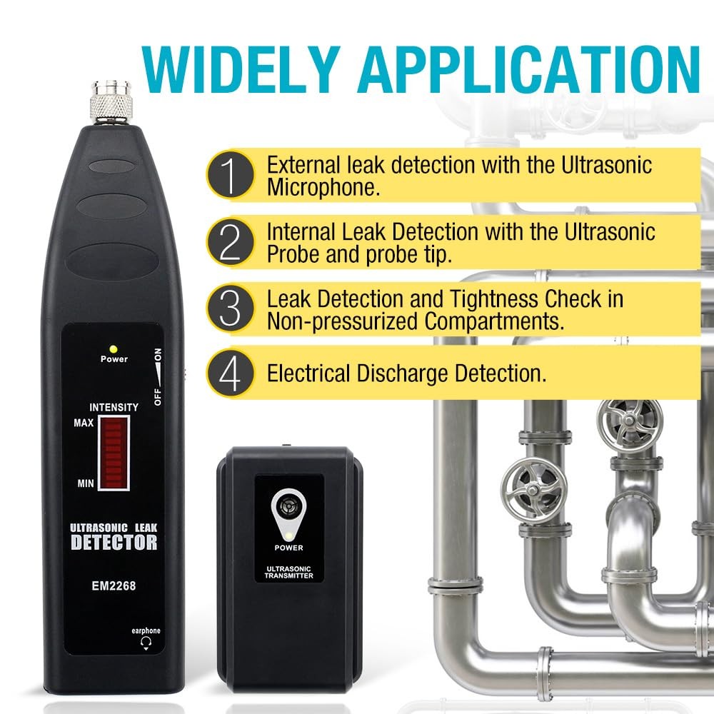 Pro Ultrasonic Leaking Detector Transmitter Auto Noise Finder, Electronic Ste...