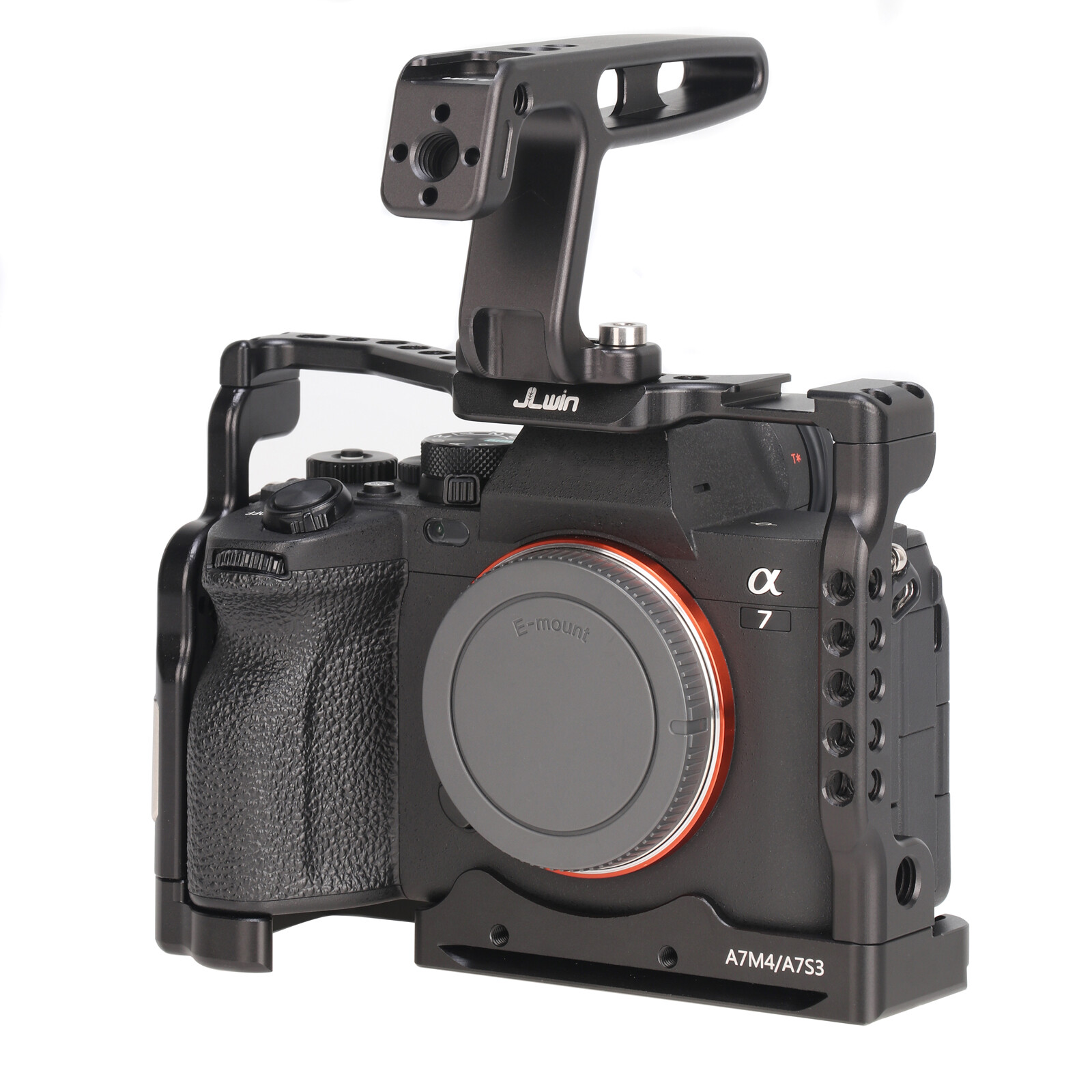 Camera Frame Cage w Cold Shoe with Top Handle Grip for Canon EOS 80D 90D Camera