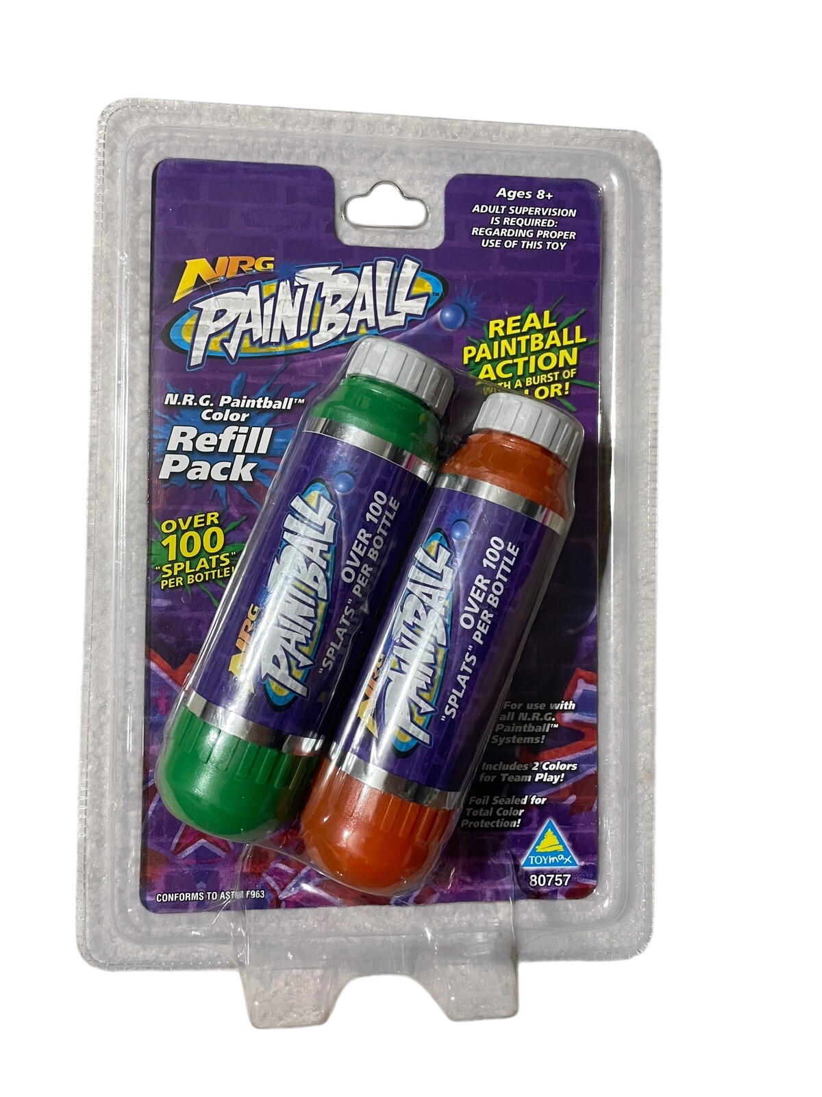 NRG Paintball Color Refill Pack in Green & Orange  by Toymax #80757 NEW