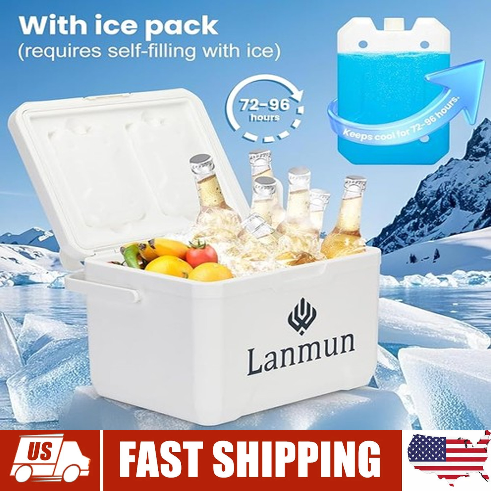 Pool Cooler Portable Poolside Cooler SwimmingPool Insulated Cooler Hard Cooler
