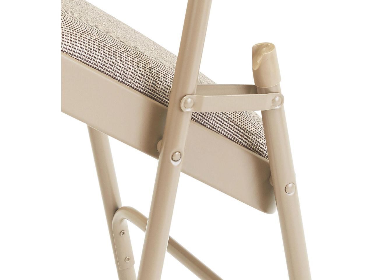NPS 2201 Deluxe Fabric Upholstered Dual-Hinge Premium Folding Chair - Supports U