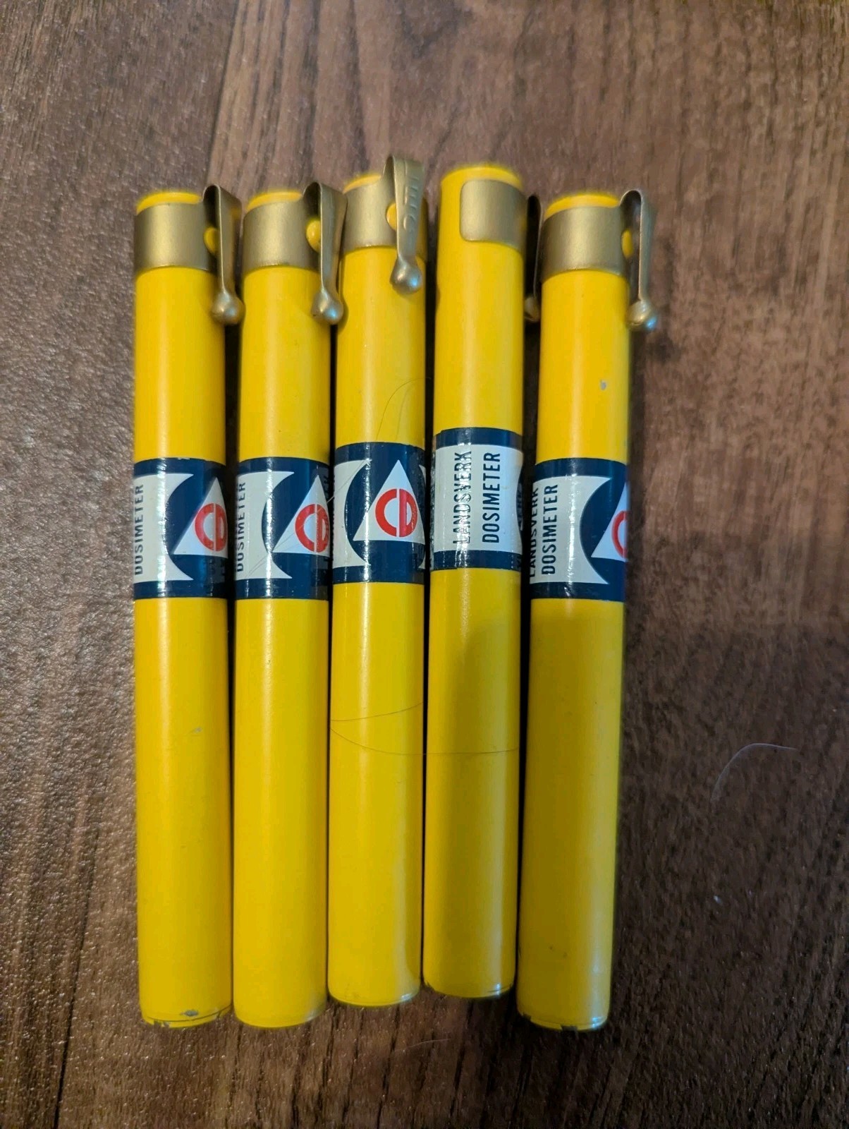Landsverk CDv 742 Pocket Dosimeter Pen Radiation Detector Lot Of 5 Working