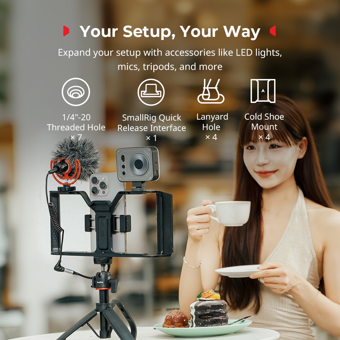 SmallRig IG-01 IntegraGrip Universal Phone Cage with WR-06 Wireless Controller