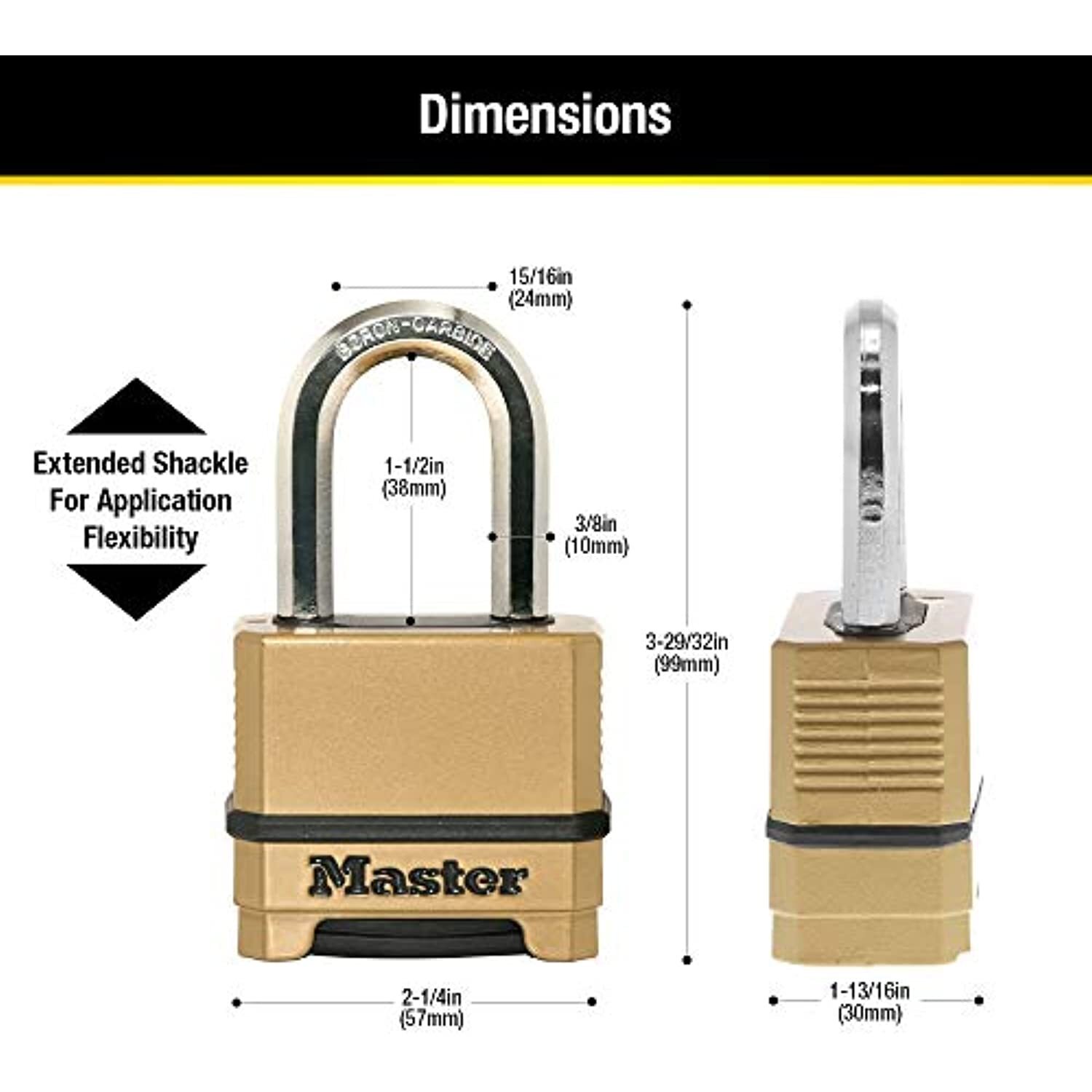 Master Lock Outdoor Combination Lock, Heavy Duty Weatherproof Padlock,